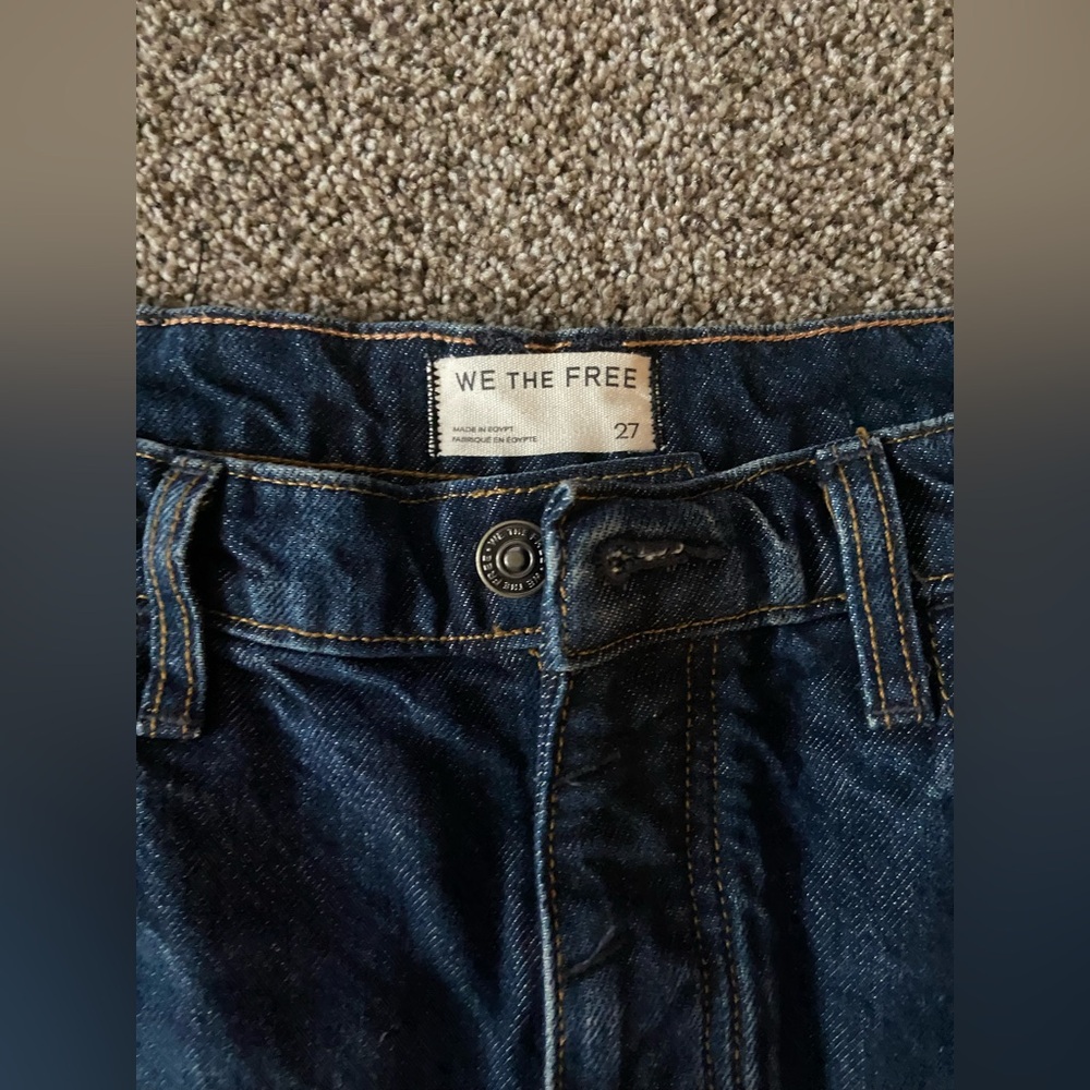 We The Free Good Luck Mid-Rise Barrel Jeans 
(Deep End)
*Brand New Never Worn* - Picture 3 of 7